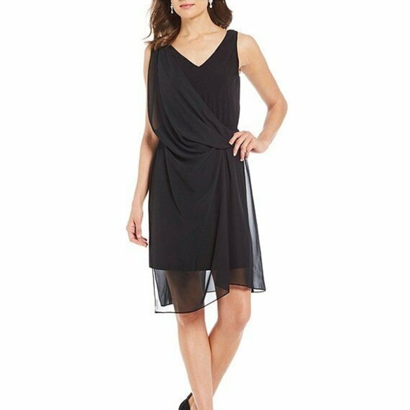 Adrianna Papell Dresses & Skirts - Adrianna Papell Chiffon Overlay Sheath Dress Party